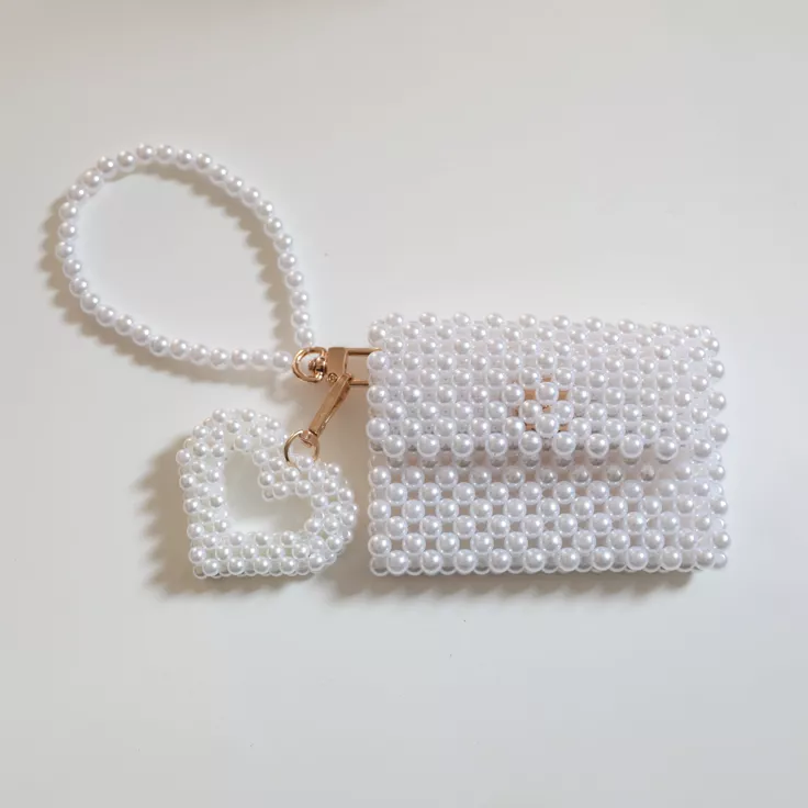 Pearl Card Holder Mini Wallet - Image 2